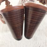 Ralph Lauren RALPH‎ LAUREN Langley Brown Leather Sandal Chunky Heel Strappy Classic Size 9 Photo 6