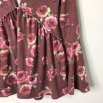 Anthropologie Altar’d State Floral Print Bell Sleeve Tie Up Lace Back Babydoll Blouse Top Photo 5