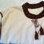 Vtg Boho Hippie Chic Women’s M Crocheted Festival Folk Blouse Top Sheer Retro Size M Photo 3