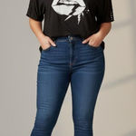 Torrid Black Lips Lattice Off shoulder Tee Size 3X Photo 0