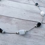 Silver Tone Necklaces with Black & White Photo 3