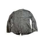 Eileen Fisher  Jacket‎ Womens S Linen Cross Hatch Black/Charcoal Button-Down J100 Photo 7