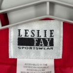Leslie Fay  Sportswear Blazer 10 Vintage 90s Red Single Button Casual Career Photo 5