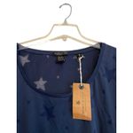 Scotch & Soda Maison Scotch Long Sleeve Shirt Women Size Medium Blue‎ Star Sheer Jersey NWT Photo 3
