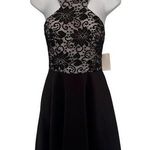 B Darlin B. DARLIN All Lace Top Racerback Dress Sz 3/4 Black Whimsigoth New Halter Skater Photo 0