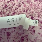 ASTR The Label Pink Floral Long Sleeve Lace Trim Smocked Crop Blouse Top Sz L Photo 2