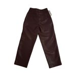 Babaton NWT Aritzia  Command Cropped Trouser Vegan Leather Rich Maroon Size 00 Photo 3