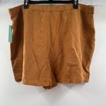 Abound  Linen Blend‎ Shorts High Waist Button Front Casual 2X Photo 4