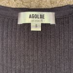 AGOLDE ‎ Tavi V-Neck Bodysuit Top Long Sleeve Ribbed Knit black size S Photo 5
