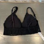 Hanky Panky  Supima® Cotton Padded Lace Trim Black Bralette Photo 5