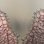 Victoria's Secret  Vintage 1990s Very Sexy Strapless Bra Pink Lace Underwire 32D Photo 7