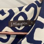 J. McLaughlin Classic sheath dress by . Dark blue & crème pattern. Photo 3