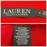 Ralph Lauren Lauren Bodycon Dress V-neck Shirred Jersey Knit Red Women’s Size 4 Photo 10