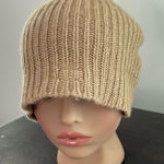 Coach Beige Ribbed Knit Winter Beanie Hat Unisex One Size Casual Soft wool Blend Photo 0