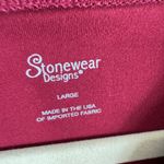 Stonewear Designs Red Long Sleeve Stretchy V Photo 5