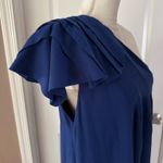 Farm Rio Linen Blend Leaf One-Shoulder Midi Dress. Size S. MSRP $285 Photo 11