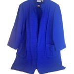 Chico's Tweed Longline Fringe Trim Jacket Cardigan 100% Cotton Size 3/LG Layering Photo 1