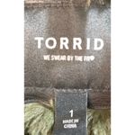 Torrid  Olive Green Twill Faux Fur Hooded Anorak Winter Parka Jacket‎ Size 1 Photo 5