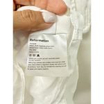 Reformation  Cecille Embroidered 3/4 Sleeve Tie Front Mini Dress White Women's 10 Photo 5