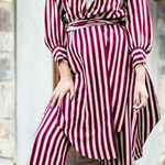 ZARA WOMAN Candy Cane Stripe Mix Stripe Wrap Tunic Top - XS Photo 0