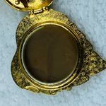 Avon Solid Perfume Jewelry Pin Brooch Puffed Leaf Gold Tone Faux Pearl Accent Photo 8
