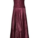 Vintage 90s Maroon Whimsigoth Prom Dress & Scarf XL Sequins A Line Vamp Romantic Purple Photo 4