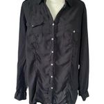 Cato Woman 18/20W black button down collared long sleeve blouse button sleeves Photo 0