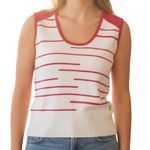 Vintage Green Lamb Y2K Pink & White Sleeveless Tank Top Womens 8 Photo 0