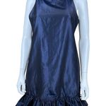 Samantha Treacy Navy Blue Taffeta Cocktail Dress Size 6 Photo 0