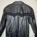 Vintage Winlit Leather Trench Coat‎ Black Size L Photo 3