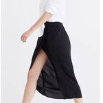 Madewell NWT Black Overlay Midi Skirt Photo 4