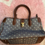 Dooney & Bourke  Brown and Blue Tote Photo 0