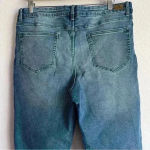 Jordache  Women’s High‎ Rise Straight Raw Hem Blue Cropped Jeans Size 16 Photo 3
