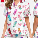 Sheshow Alani Nu Pajamas shorts bows coquette girly satin silky pjs Photo 0