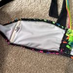 OP Rainbow Splatter Halter Bikini Top Juniors Size Medium / 7 - 9 NO PADDING Photo 4