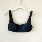 J.Crew  Squareneck bikini top in Black Size XS NWOT Photo 3