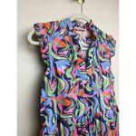 Amanda Uprichard Poplin Tiered Mini Dress in Waterlily Floral Sz. S Photo 2