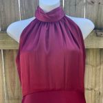 Just… Taylor Burgundy Red halter bridesmaids/ holiday maxi dress Size 4 Photo 1