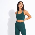 Girlfriend Collective  Paloma Racerback Sports Bra In Moss Photo 4