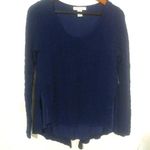 White House | Black Market WHBM M Navy Knit Double Layer Tunic Top Photo 0