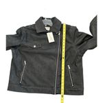 Universal Threads Universal Thread Women's Moto Jacket Faux Leather Faded Black Size X-Large Photo 6