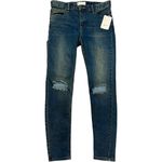 Free People NWT Destroyed Skinny Jeans Medium Wash Josie Mid Rise Size 28 Photo 3