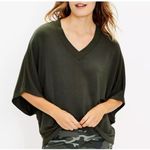 Lou & grey Signature soft Wetland Green V-Neck Poncho Sweater Knit Top Size XS Photo 1