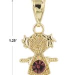 Gold Plated June (Alexandrite) Girl Birthstone Pendant Photo 1