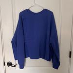 Smiley World Sweatshirt Womens Cropped Pullover Sweatshirt Long Sleeve Blue 2x Size XXL Photo 4