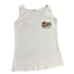 Anvil Women's White Sleeveless Crew Neck Puddingstone Regatta Graphic Tee Size M Photo 4
