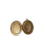 Vintage Avon Blue & White Floral Locket Pearl Trim Gold cottagecore grandmacore Photo 2