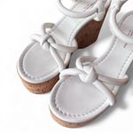 Gianvito Rossi  Alma Knotted Leather Ankle-Strap Platform Sandal Size 38 Photo 3