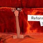 Reformation Women's Orange Velour Velvet Twist Front Strapless Tube Top Size 2 Photo 8