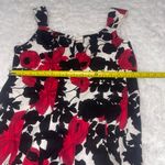 Dress Barn red black floral roses fit flare knee length dress woman’s size 16 XL Photo 4